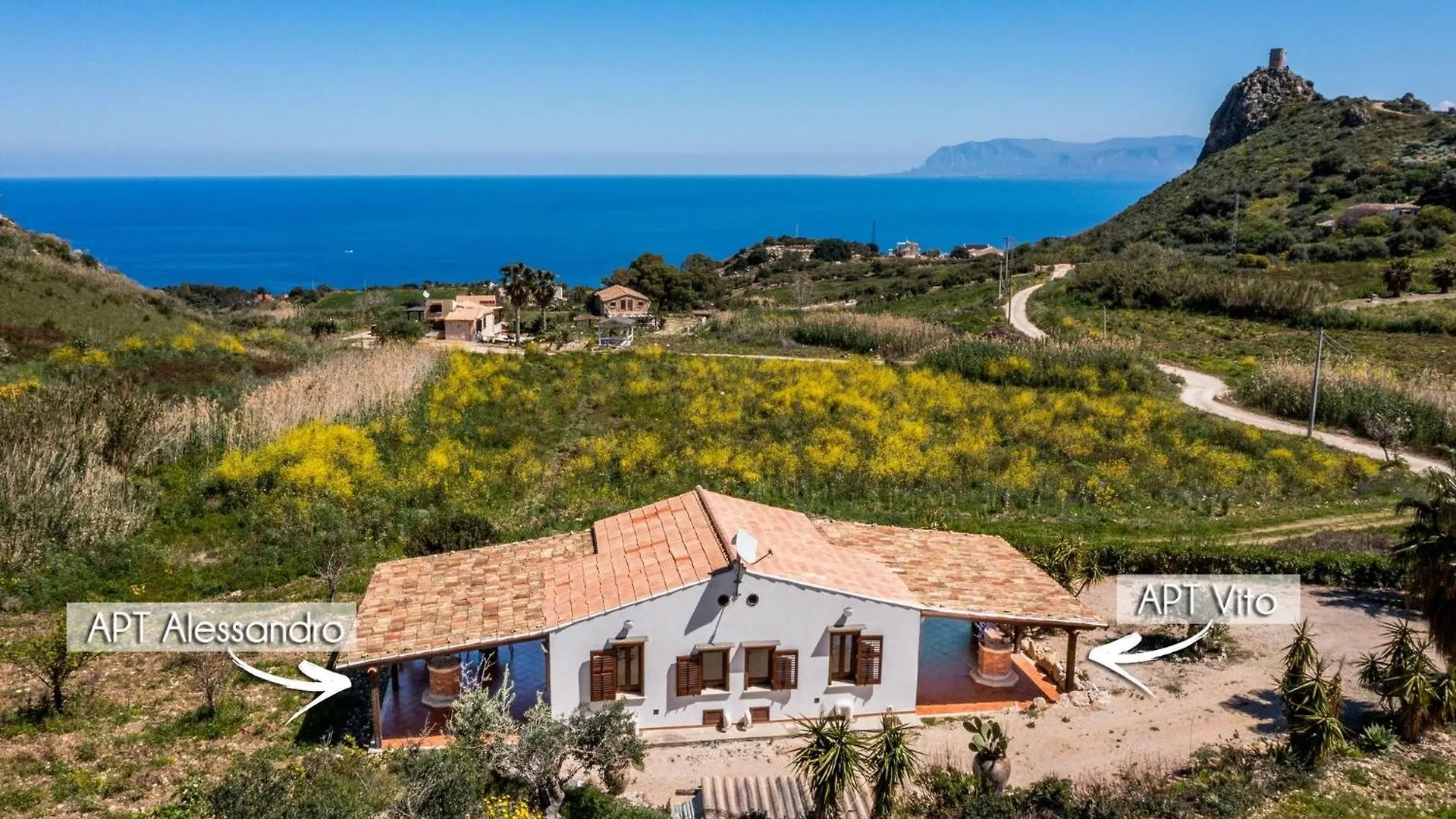 Villa Elena 2 Km From The Natural Reserve Of Zingaro 스코펠로 0*,  이탈리아